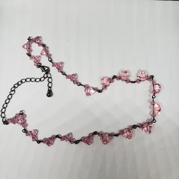 Beautiful Sparkling Pink Beaded Necklace - Picture 7 of 9